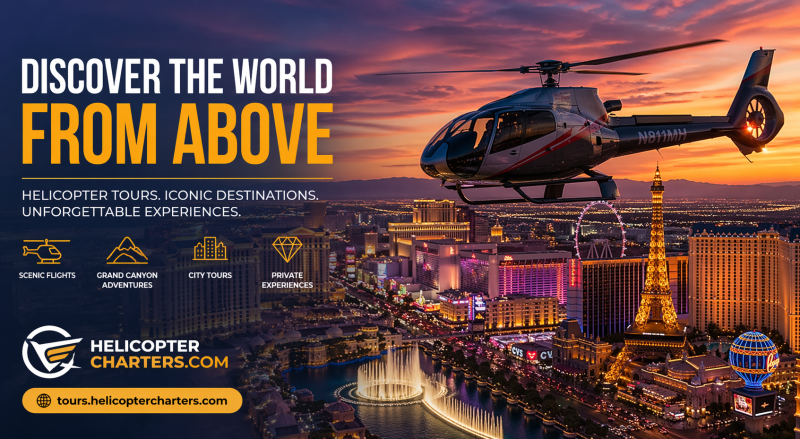 HelicopterCharters.com Launches Global Helicopter Tours Platform